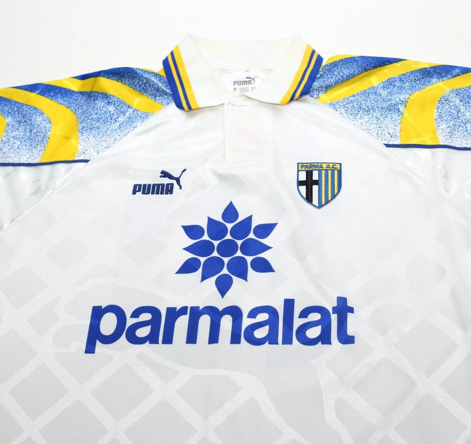 1996/97 ZOLA #10 Parma Vintage PUMA Home Football Shirt Jersey (XL)