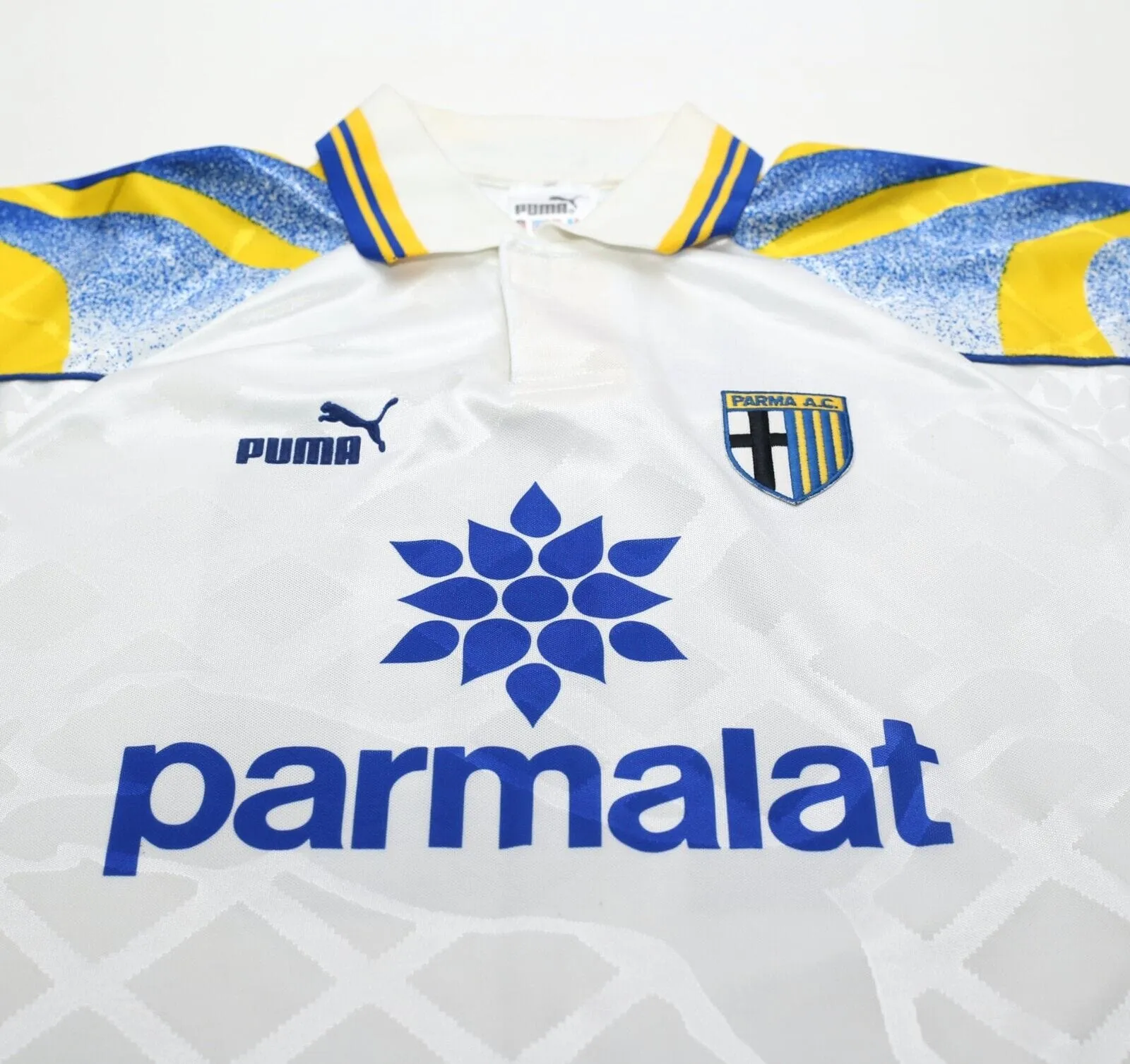 1996/97 ZOLA #10 Parma Vintage PUMA Home Football Shirt Jersey (XL)