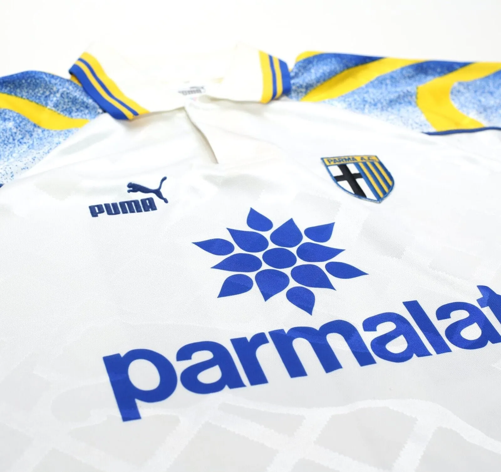 1996/97 ZOLA #10 Parma Vintage PUMA Home Football Shirt Jersey (XL)