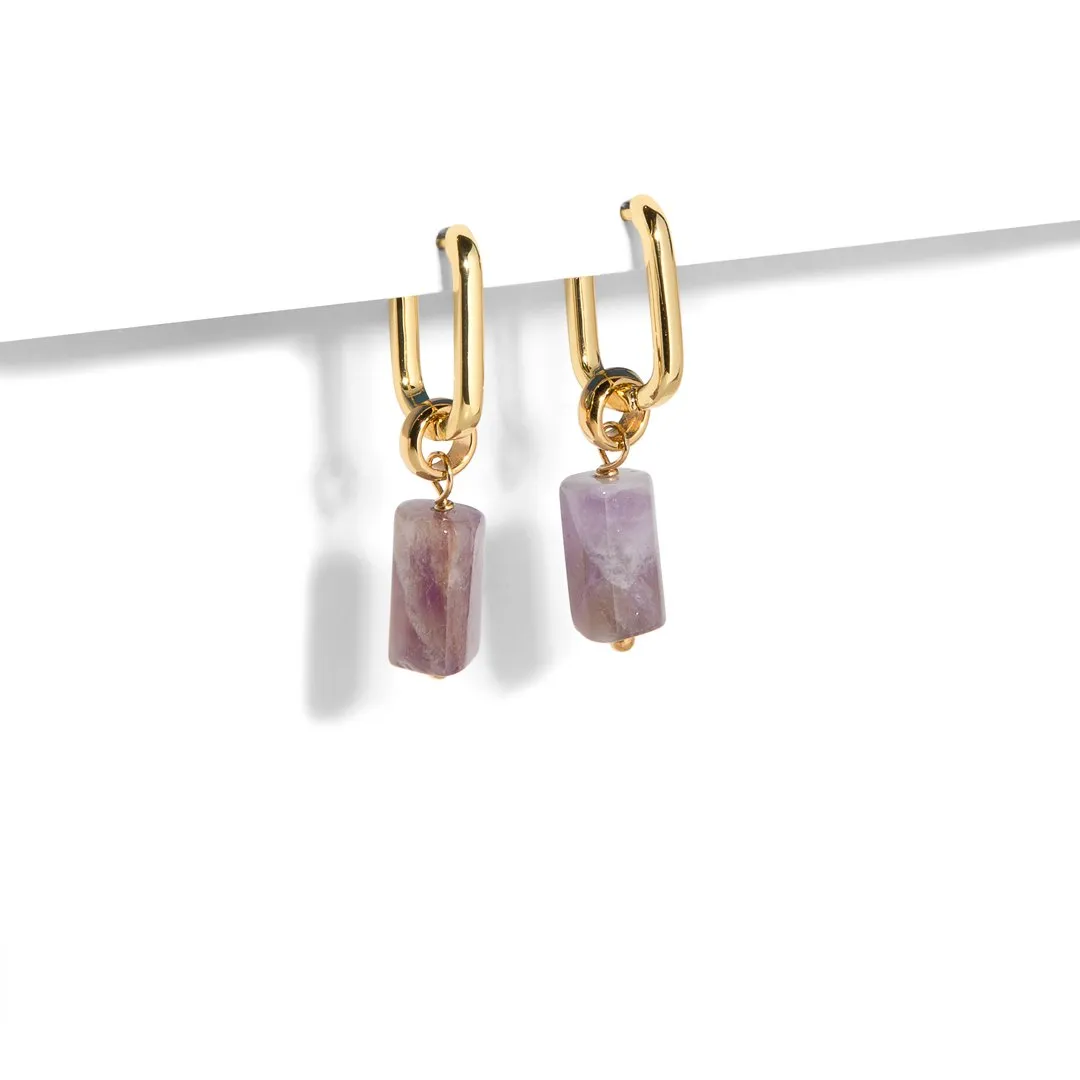 AMETHYST AURA EARRINGS