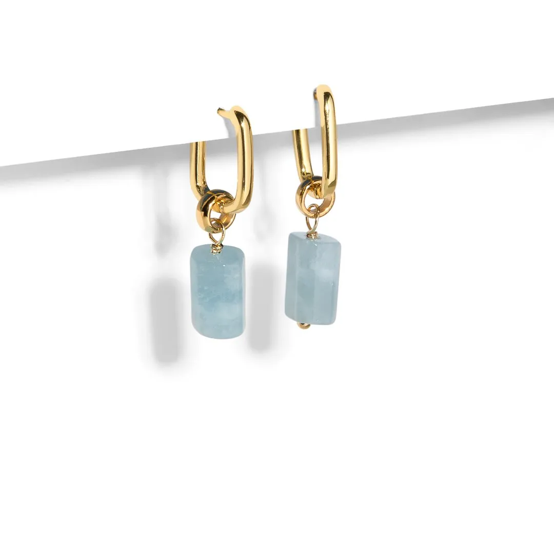 AQUAMARINE AURA EARRINGS