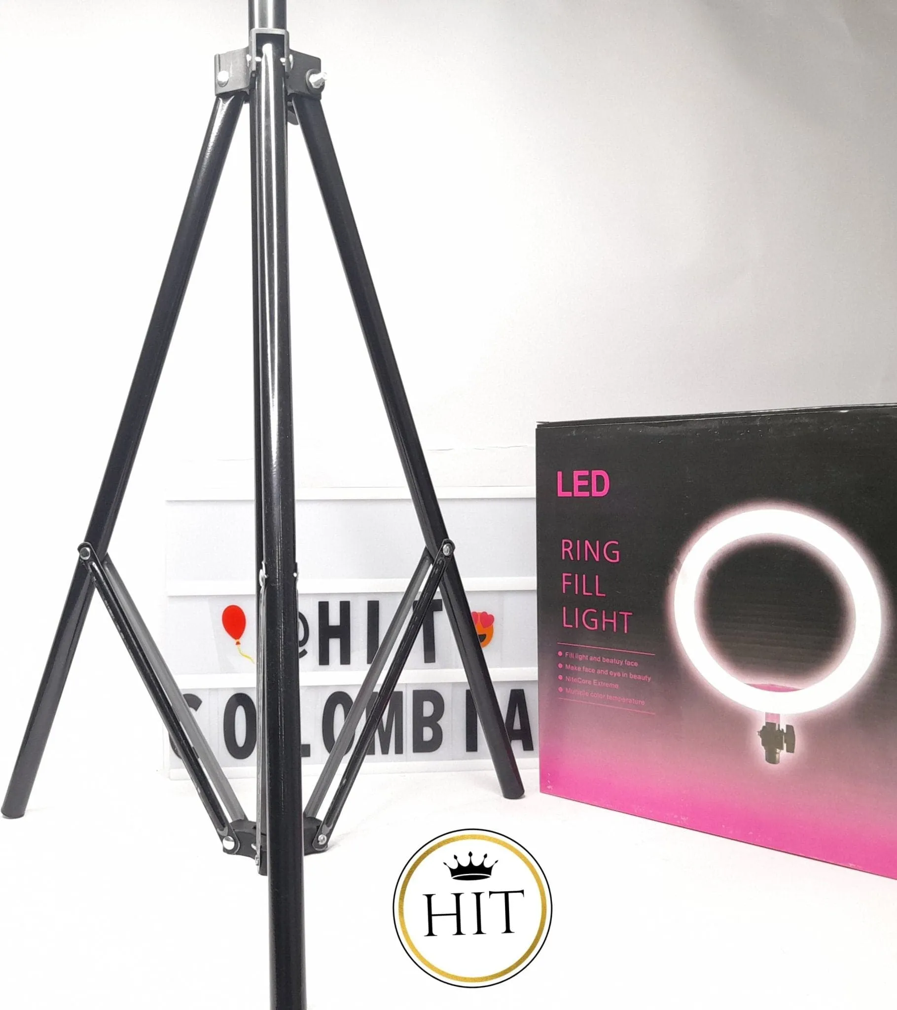 ARO DE LUZ LED CON TRIPODE 26Cm 3 Luces