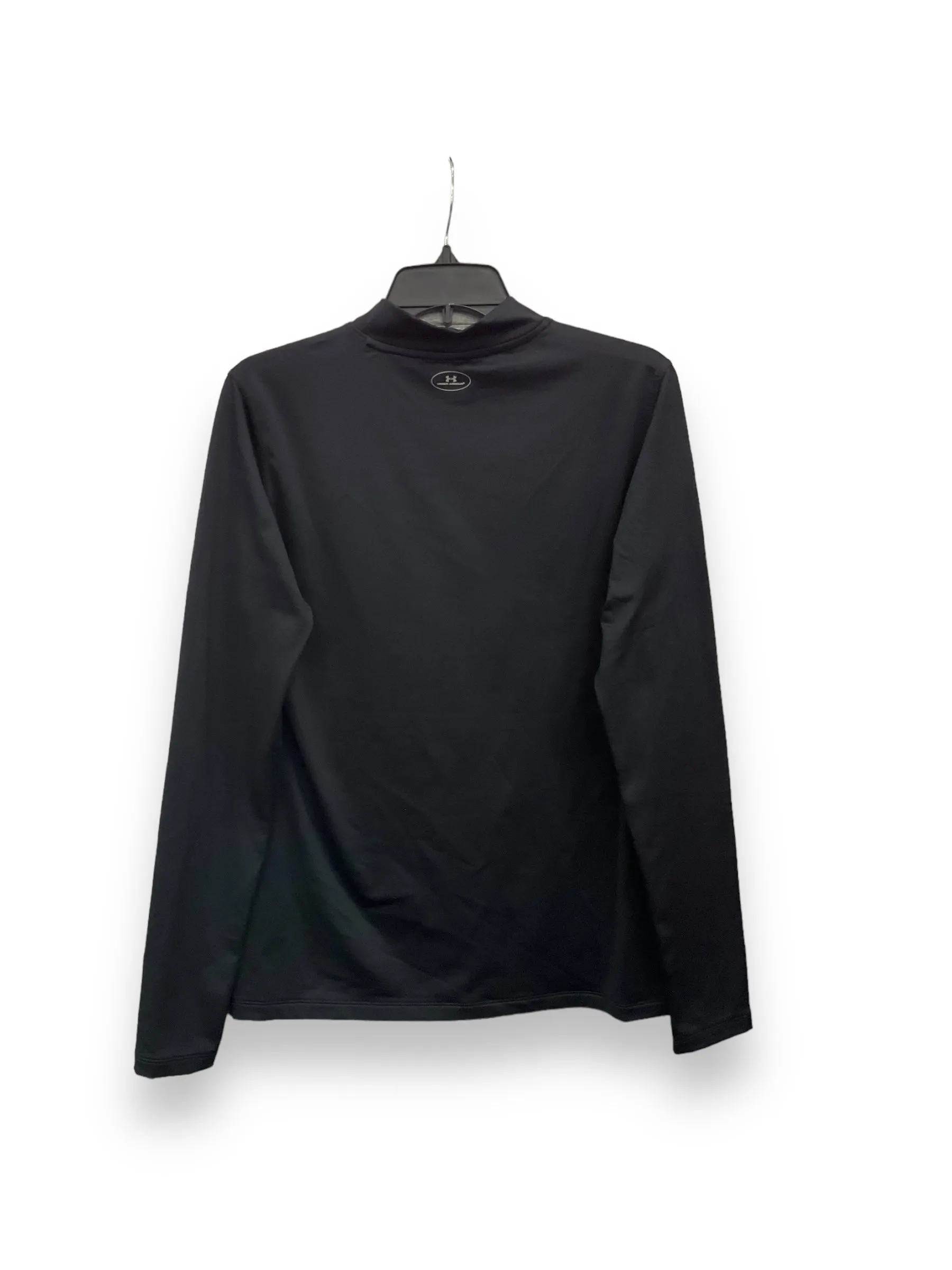 Athletic Top Long Sleeve Collar By Under Armour In Black, Size: L