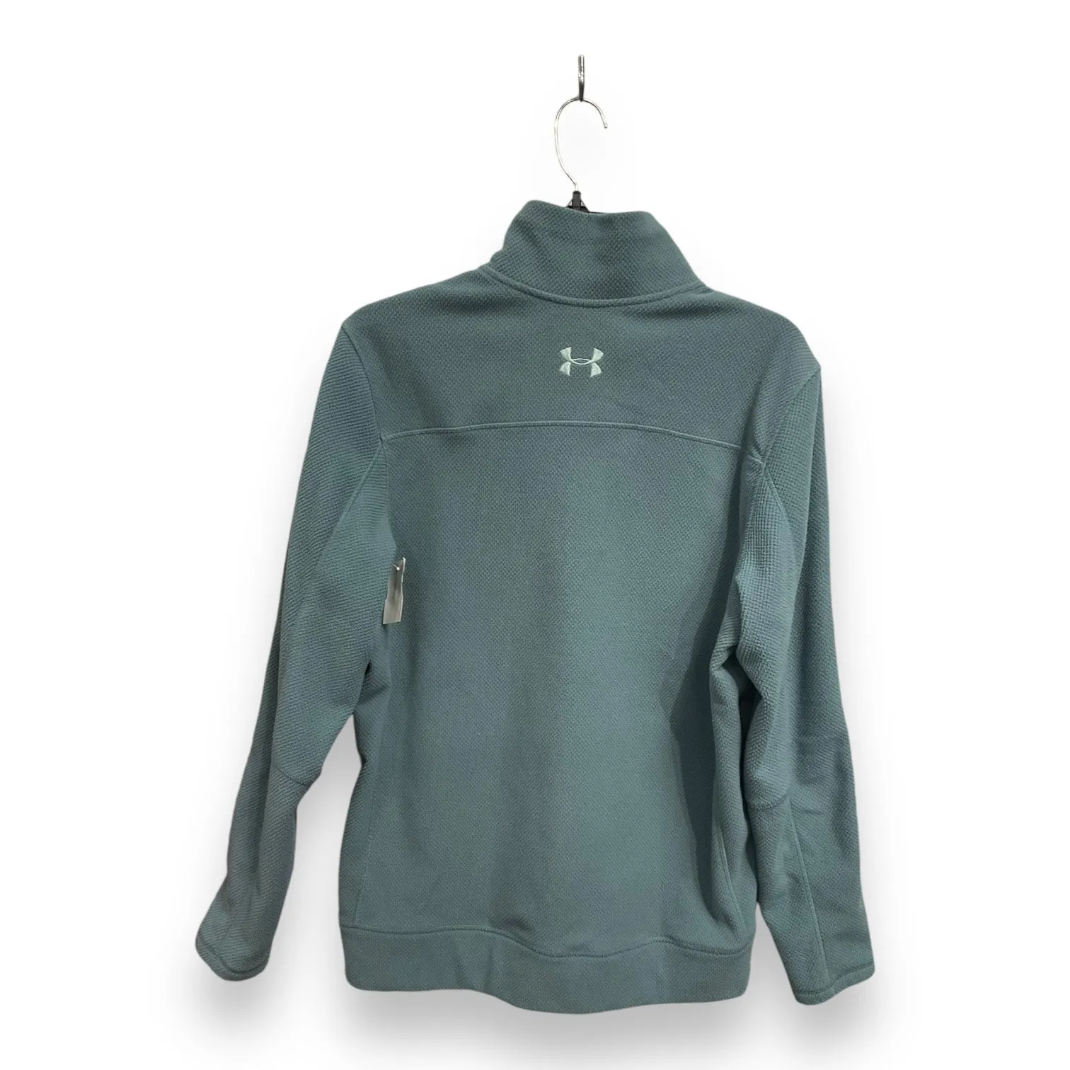 Athletic Top Long Sleeve Collar By Under Armour In Blue, Size: M