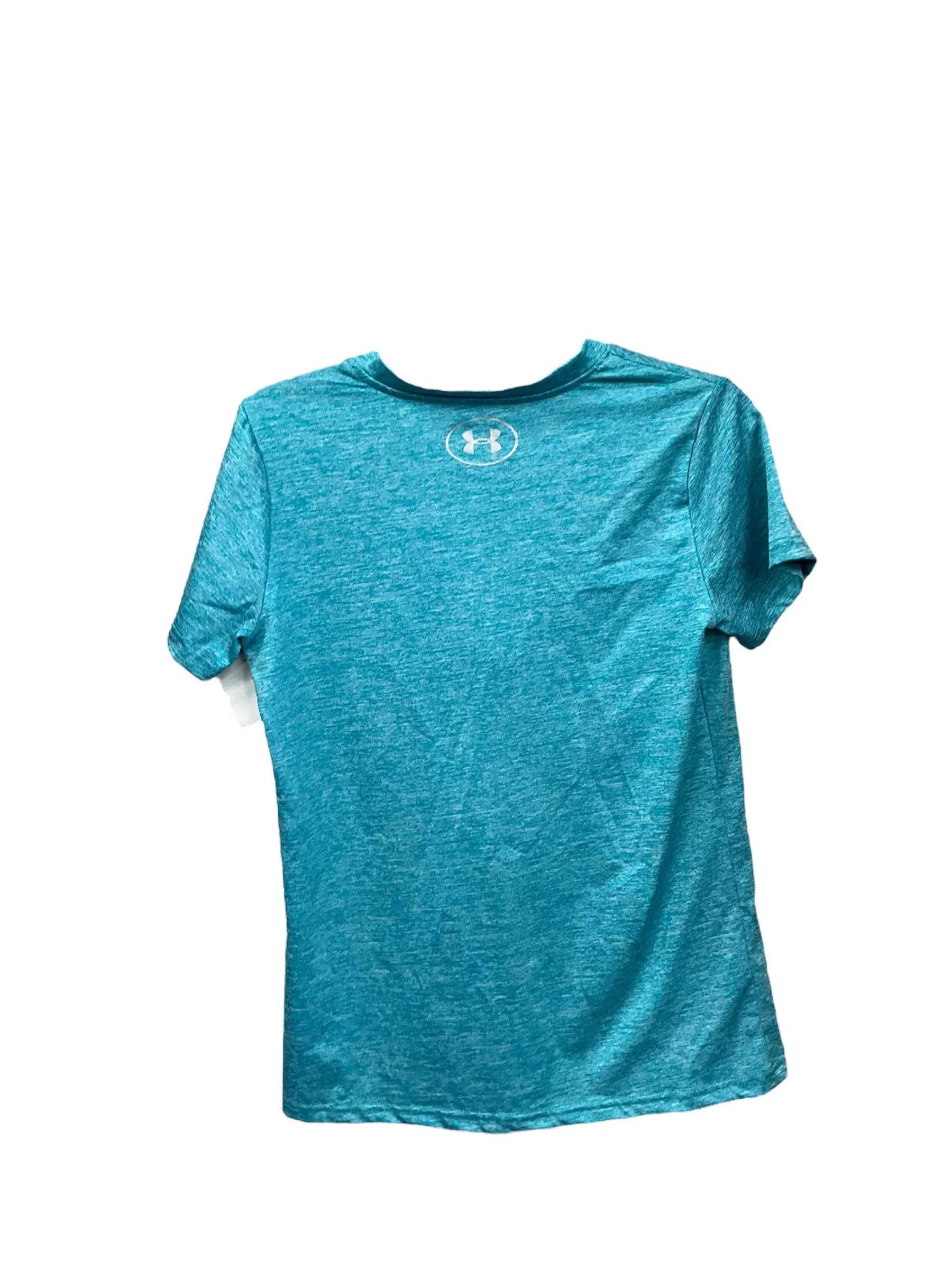 Athletic Top Short Sleeve By Under Armour In Teal, Size: L