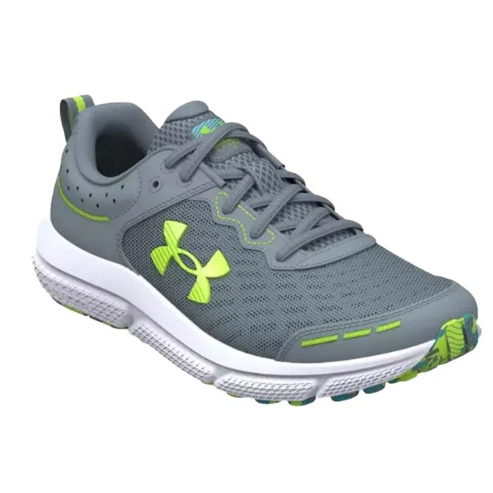 Big Boy Under Armour Assert 10 in Gravel/Glacier Blue/Lime Surge