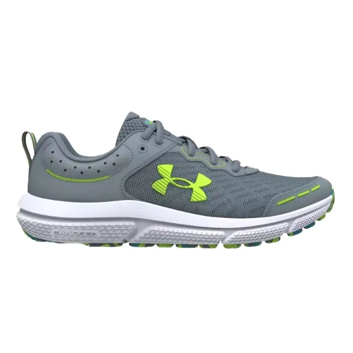 Big Boy Under Armour Assert 10 in Gravel/Glacier Blue/Lime Surge