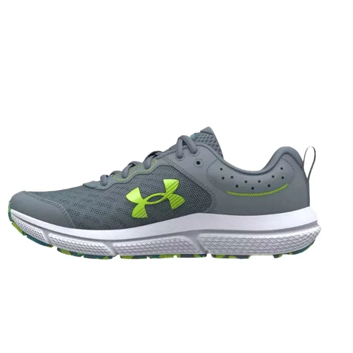 Big Boy Under Armour Assert 10 in Gravel/Glacier Blue/Lime Surge