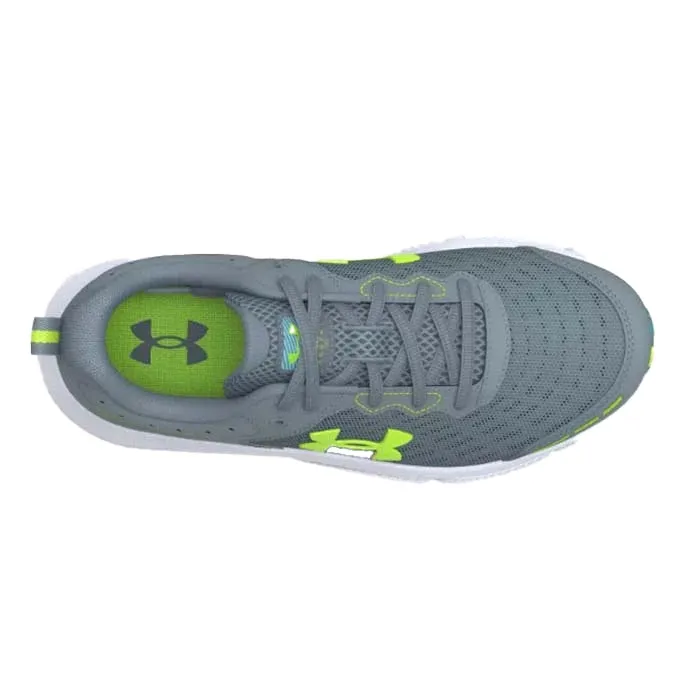 Big Boy Under Armour Assert 10 in Gravel/Glacier Blue/Lime Surge