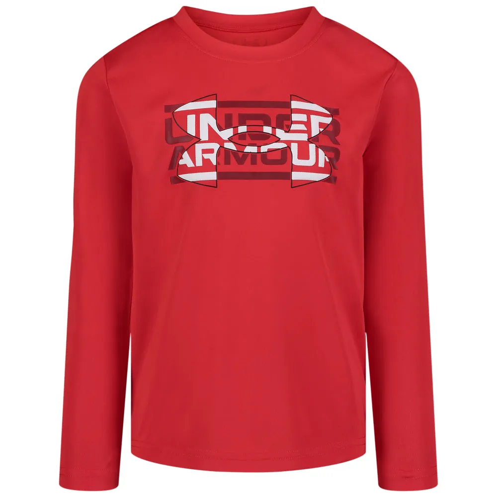 Boys' Under Armour Toddler Tech Mesh Logo Longsleeve