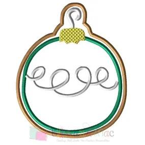 Christmas Ornament Cookie Applique Design