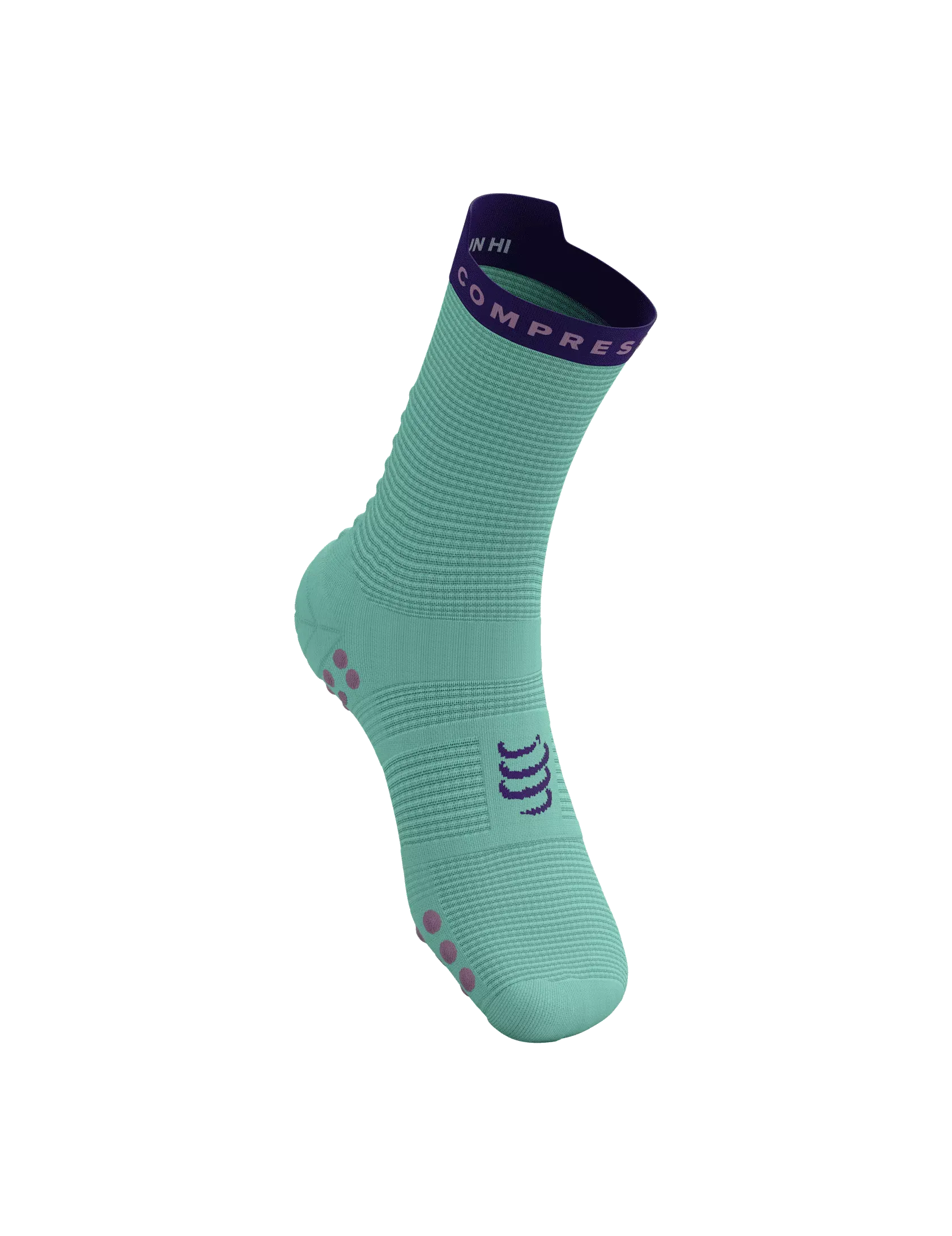 Compressport | Pro Racing Socks V4 | Run High | Shell Blue / Purple