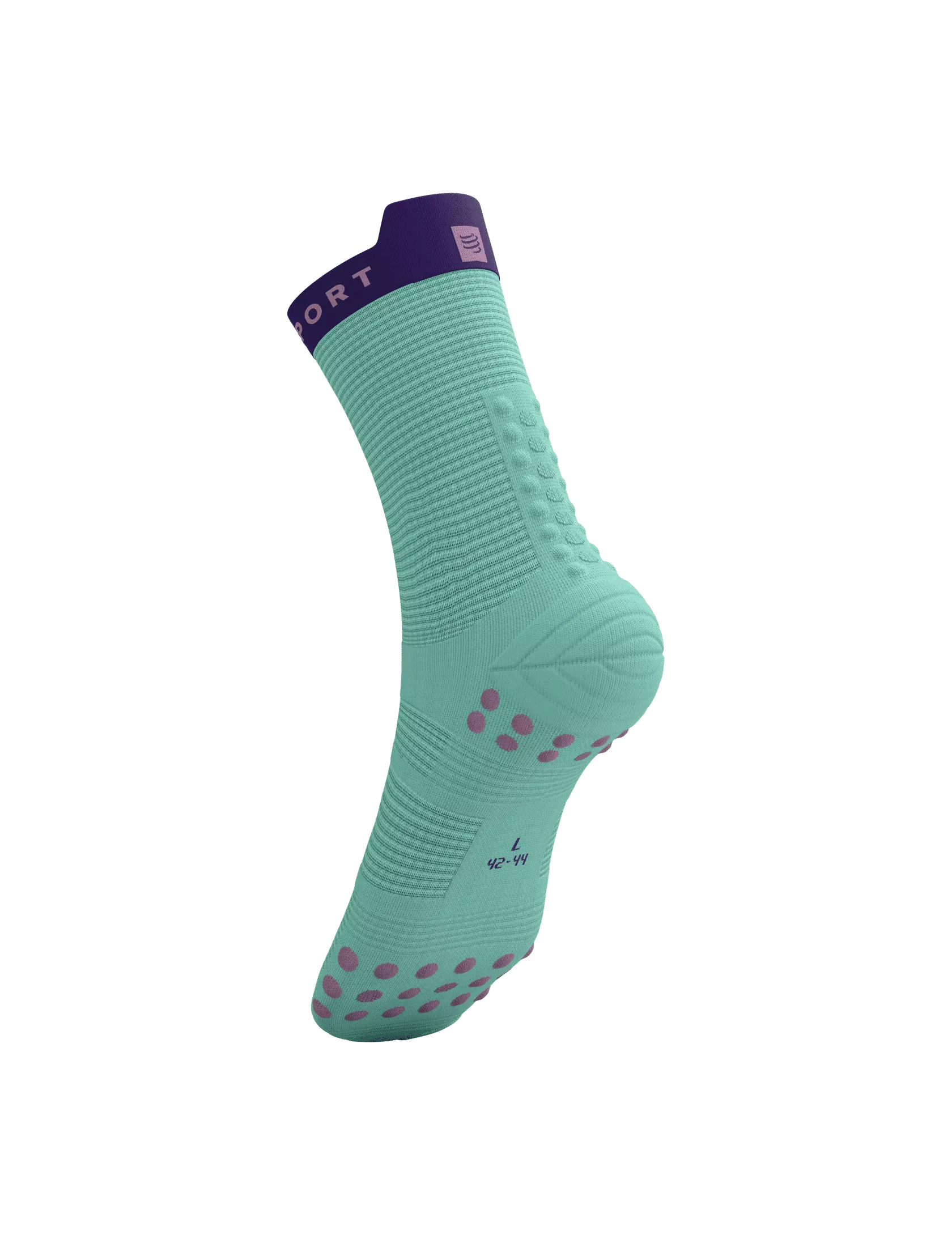 Compressport | Pro Racing Socks V4 | Run High | Shell Blue / Purple