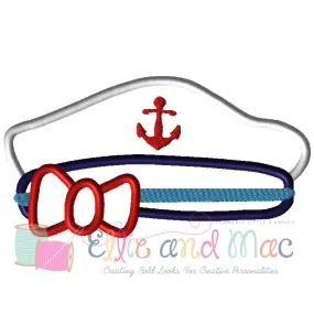 Cruise Hat Applique Embroidery Design