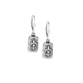 Fleur de Lis Brick Earrings