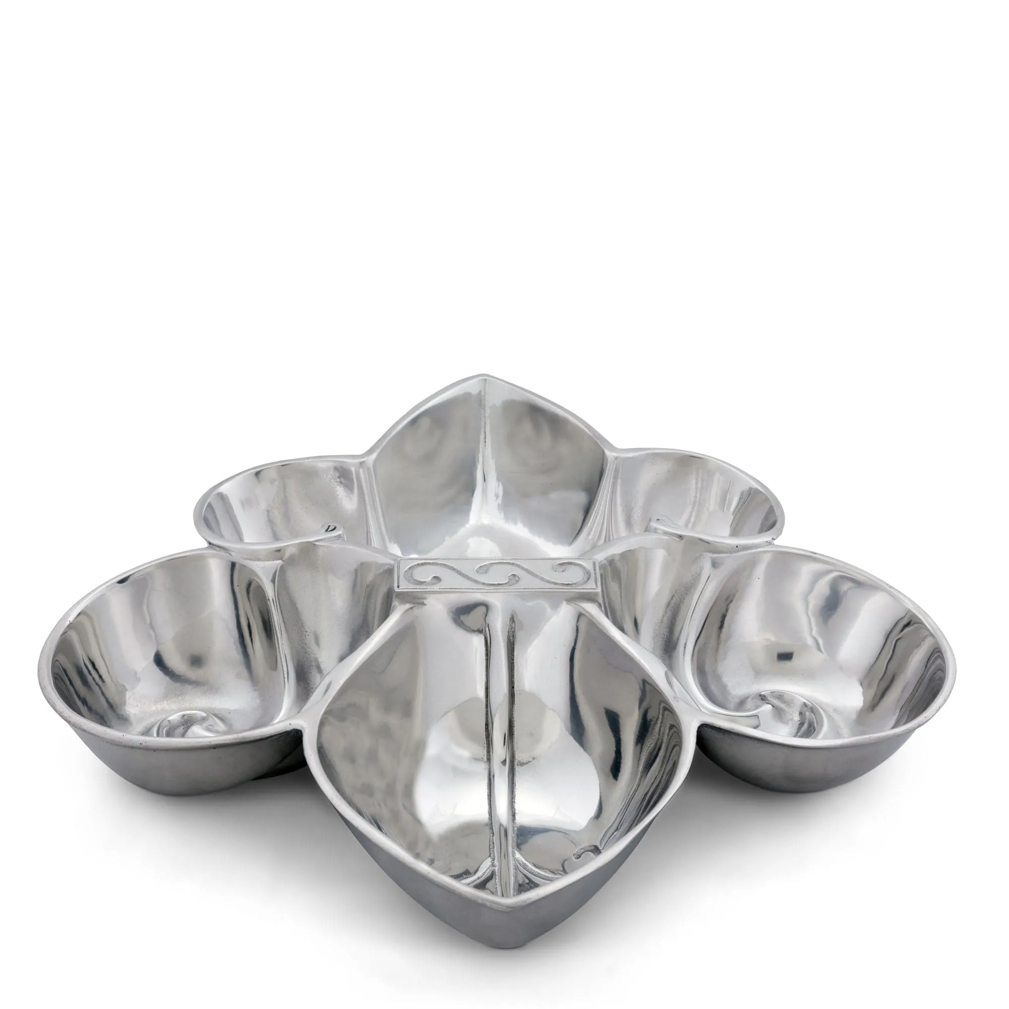 Fleur De Lis Serving Bowl 4 Compartment