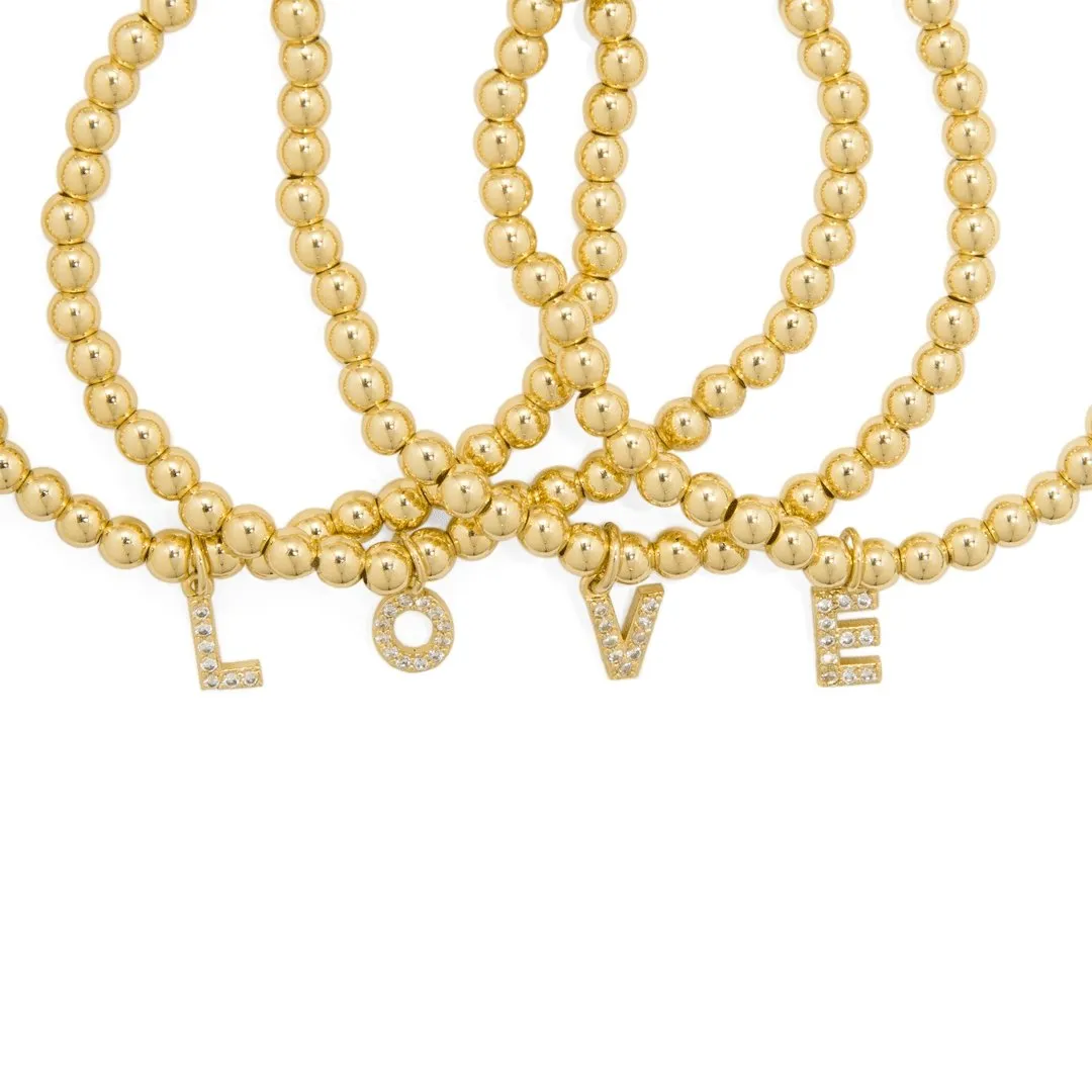 GOLDEN DOT LETTER BRACELET