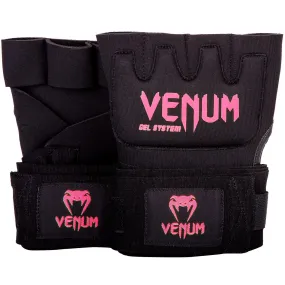 Guante venda Venum Kontact Gel - Negro/Rosa Fluo