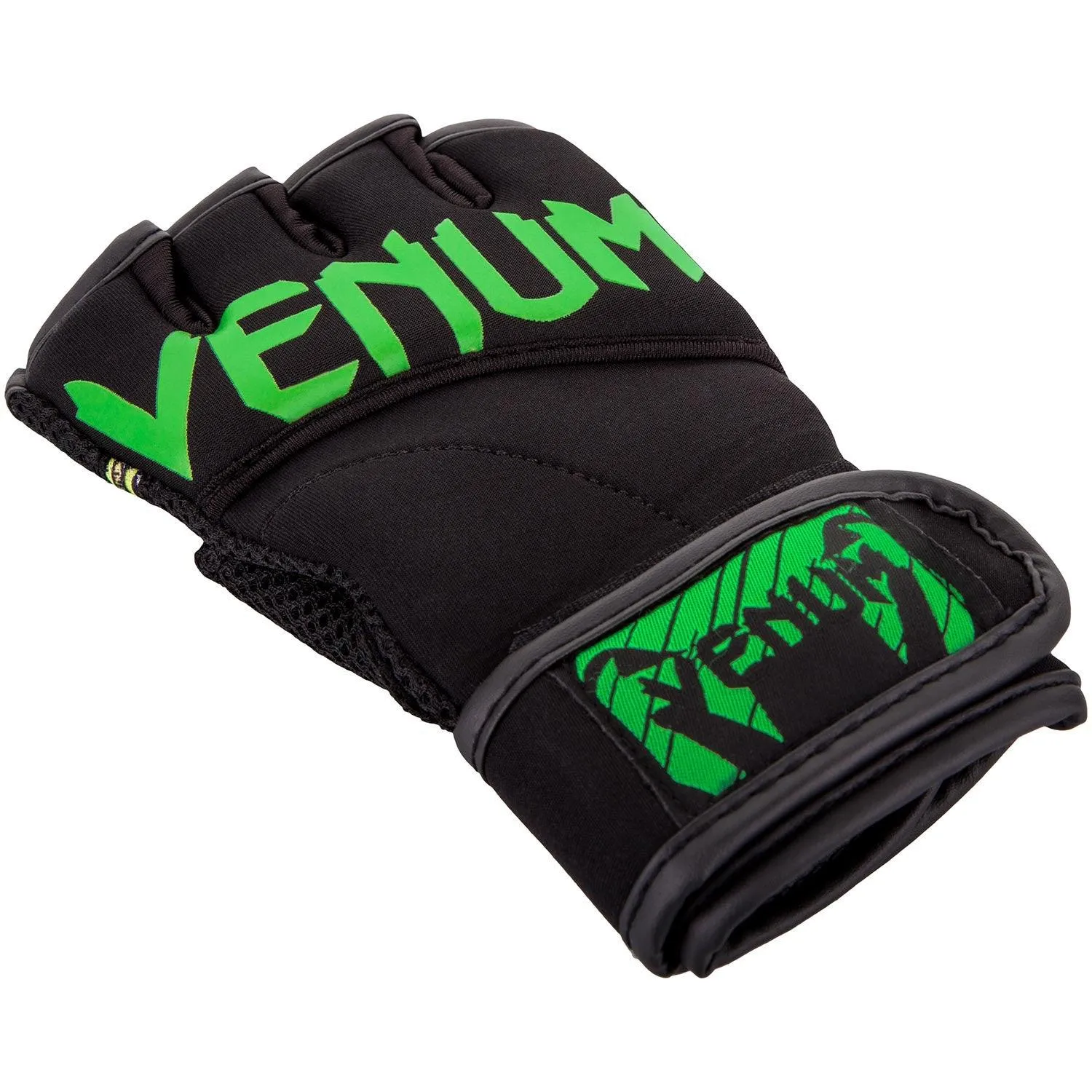 Guantes Venum Essential - Negro/Amarillo Fluo