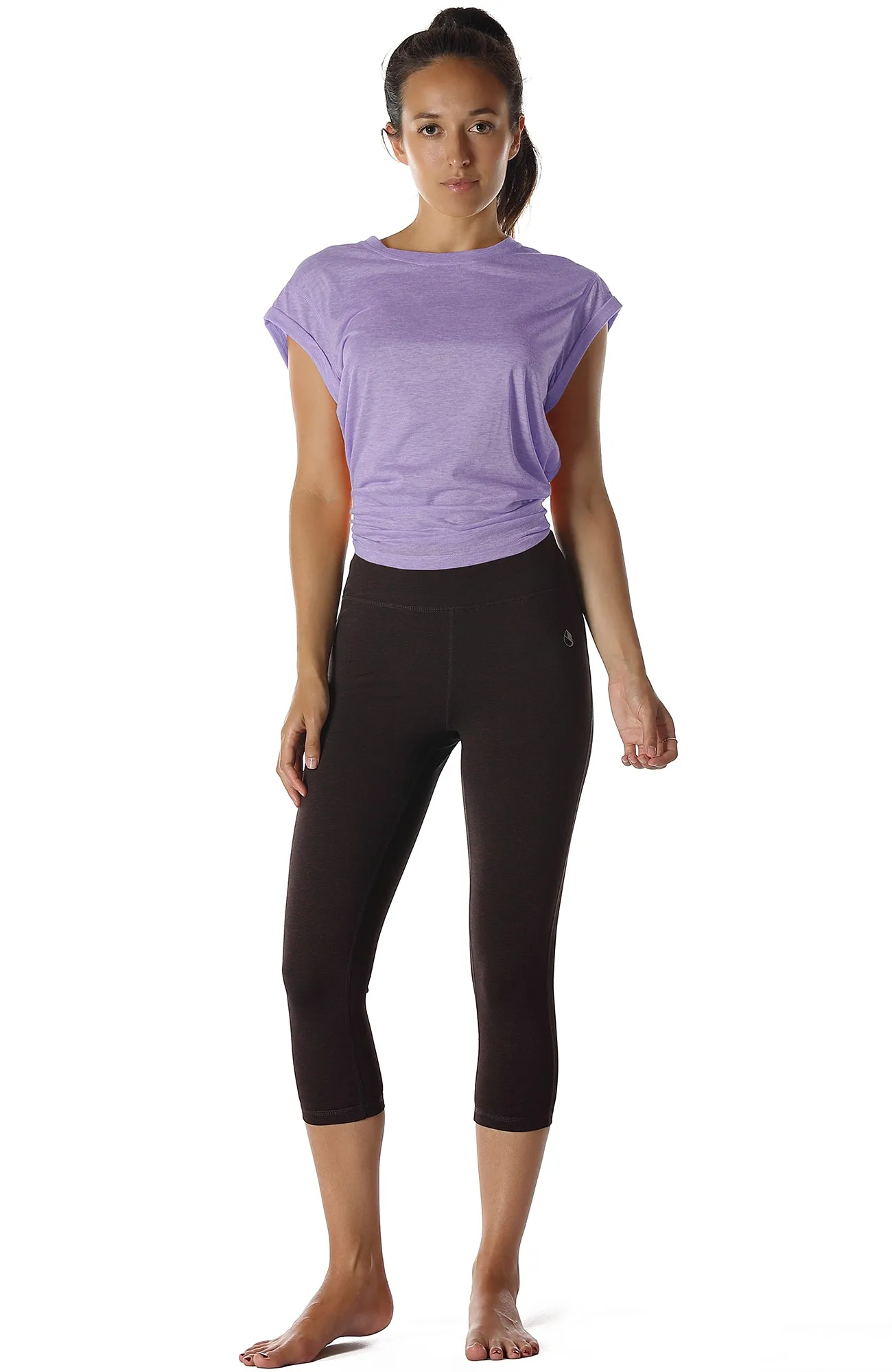 icyzone Open Back Workout Top Shirts - Yoga t-Shirts Activewear Exercise Tops for Women