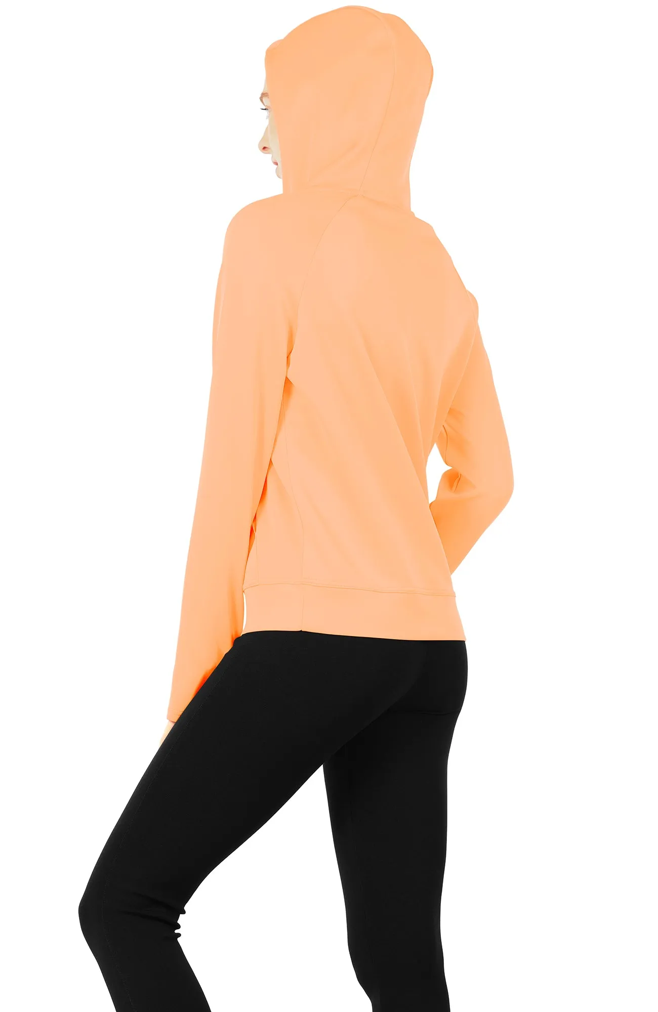 icyzone Workout Hoodie for Women - Athletic Running Pullover Long Sleeve Shirts with Pocket and Thumb Holes