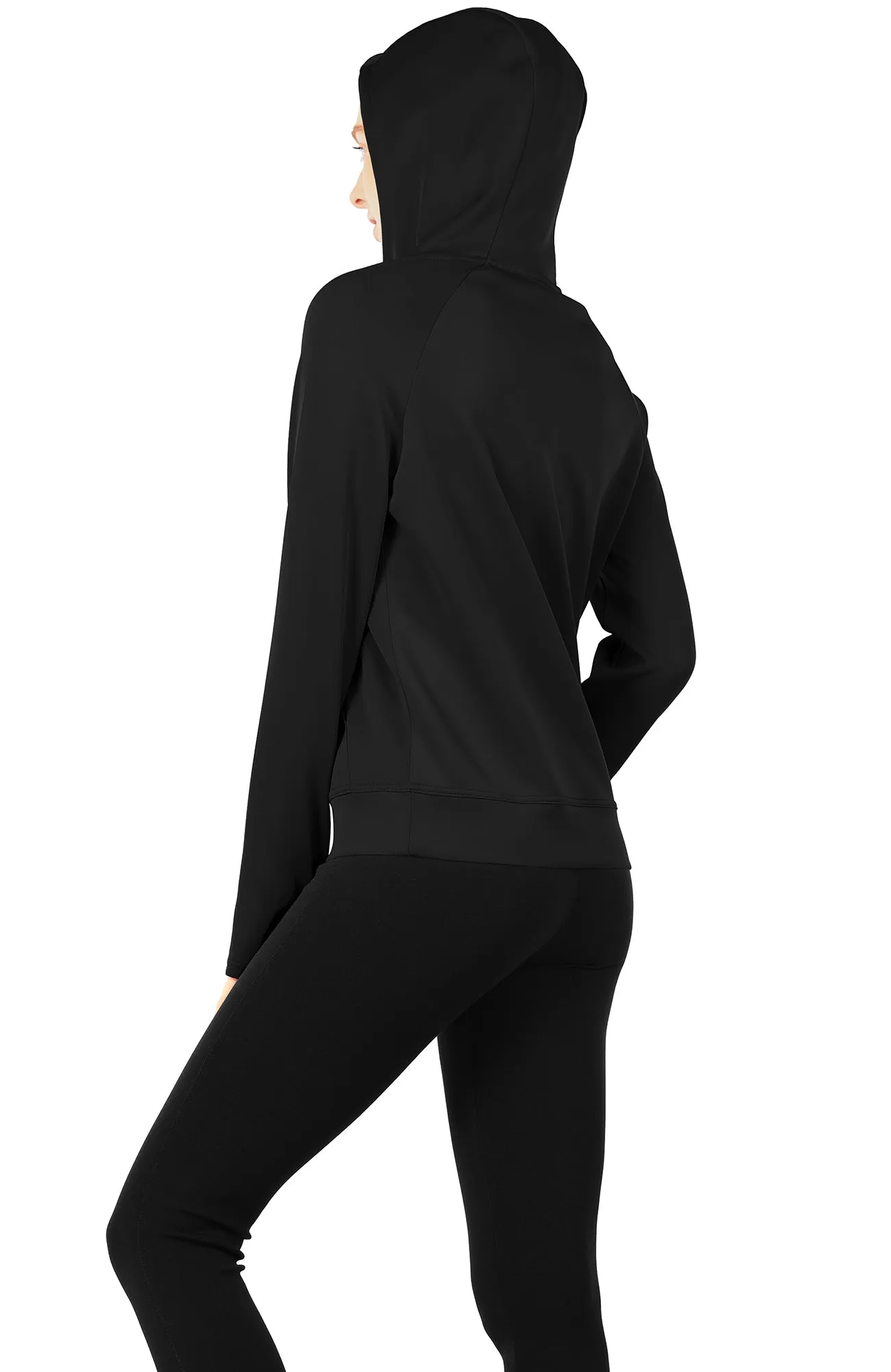 icyzone Workout Hoodie for Women - Athletic Running Pullover Long Sleeve Shirts with Pocket and Thumb Holes