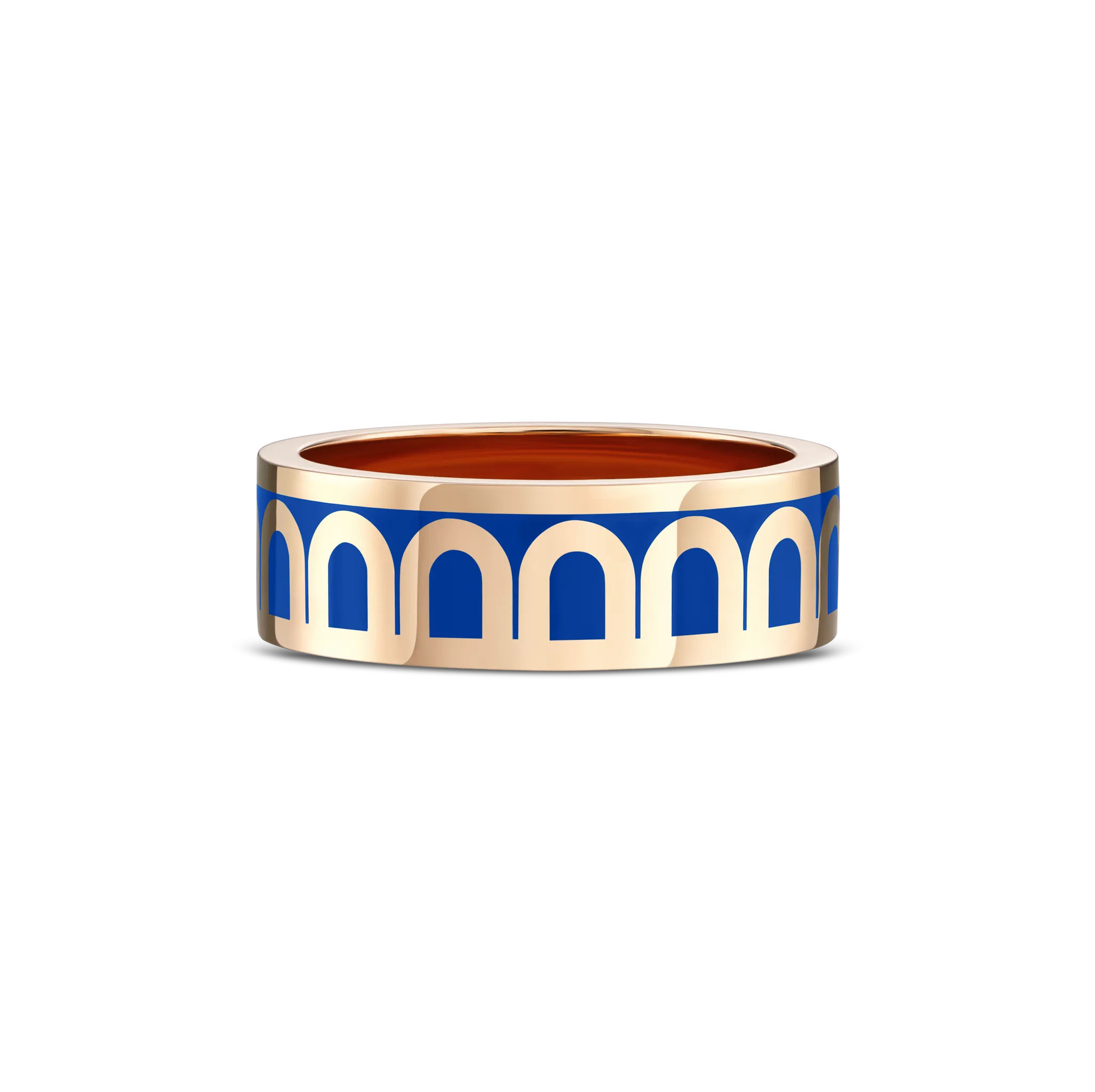 L'Arc de DAVIDOR Ring MM, 18k Rose Gold with Riviera Lacquered Ceramic