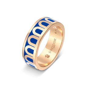 L'Arc de DAVIDOR Ring MM, 18k Rose Gold with Riviera Lacquered Ceramic