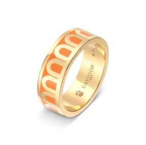 L'Arc de DAVIDOR Ring MM, 18k Yellow Gold with Zeste Lacquered Ceramic