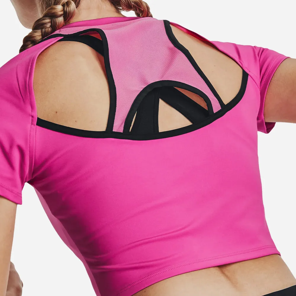 Áo Crop-Top Nữ Under Armour Run Anywhere - Hồng