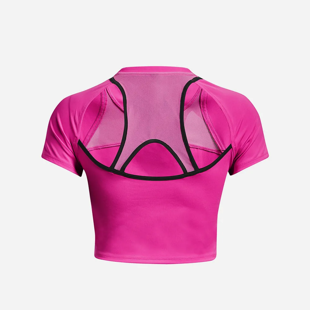 Áo Crop-Top Nữ Under Armour Run Anywhere - Hồng