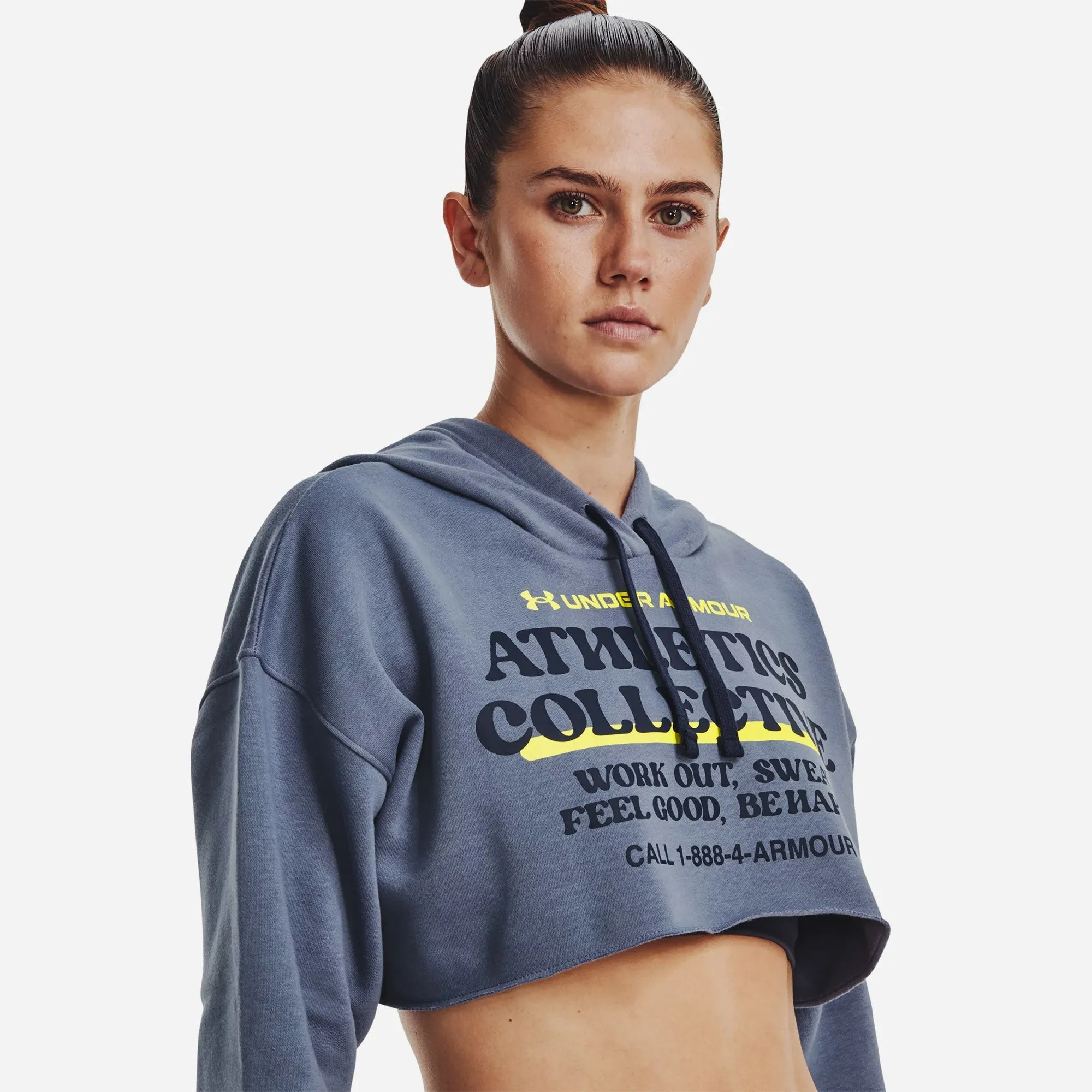 Áo Hoodie Under Armour Cropped - Tím