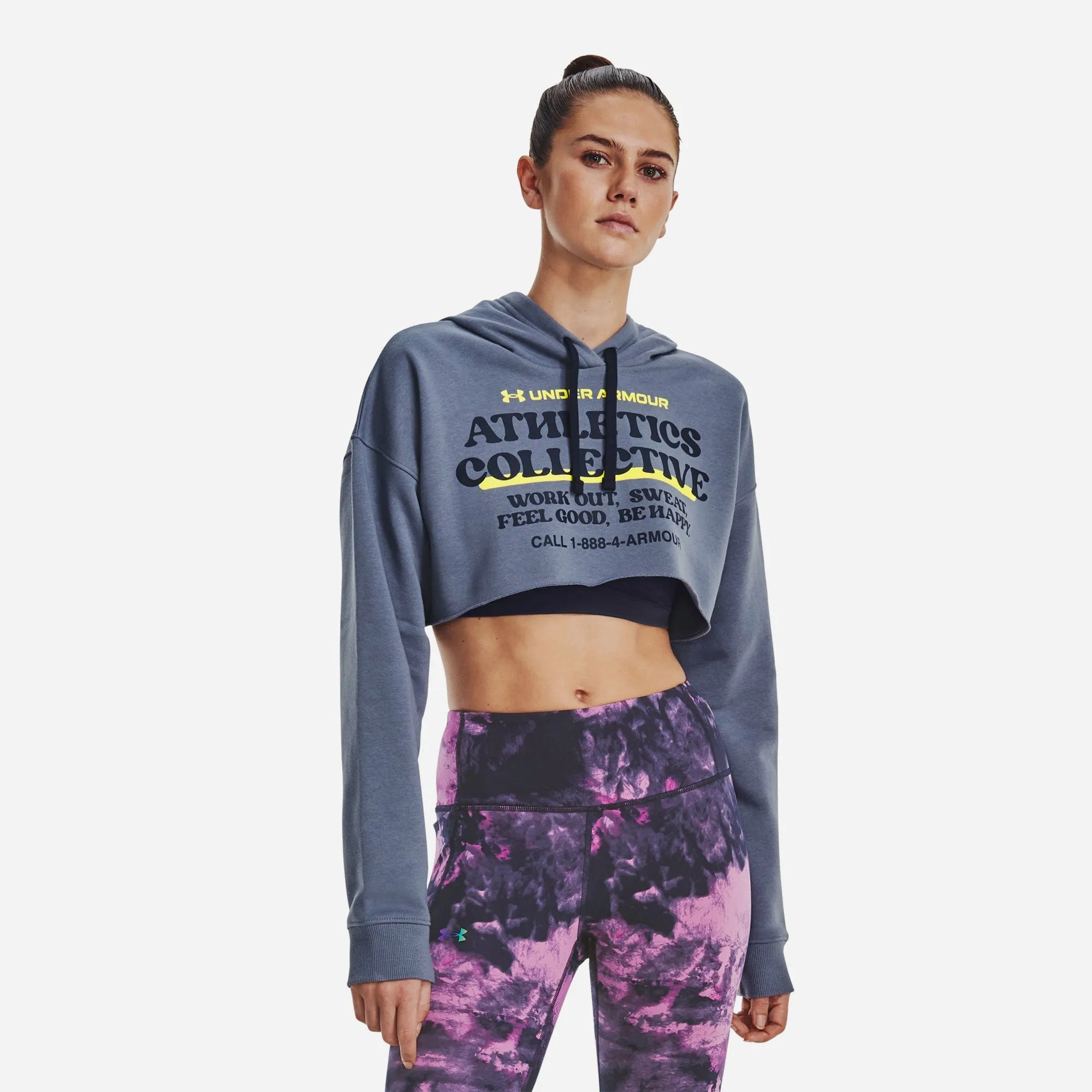 Áo Hoodie Under Armour Cropped - Tím