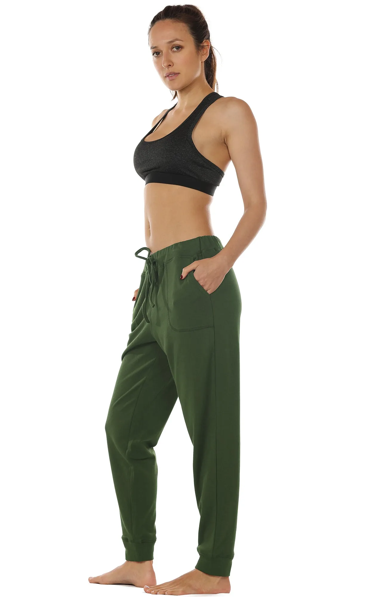 P40 icyzone Women's Active Joggers Sweatpants - Athletic Yoga Lounge Pants with Pockets