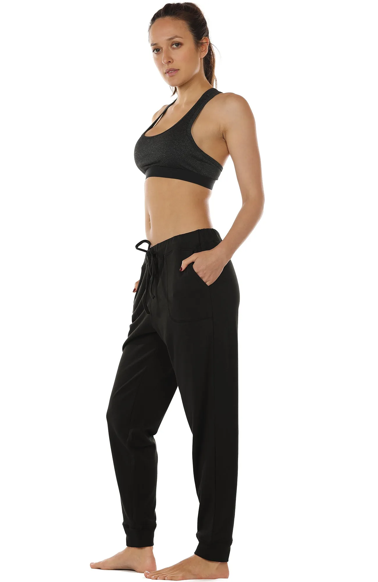 P40 icyzone Women's Active Joggers Sweatpants - Athletic Yoga Lounge Pants with Pockets