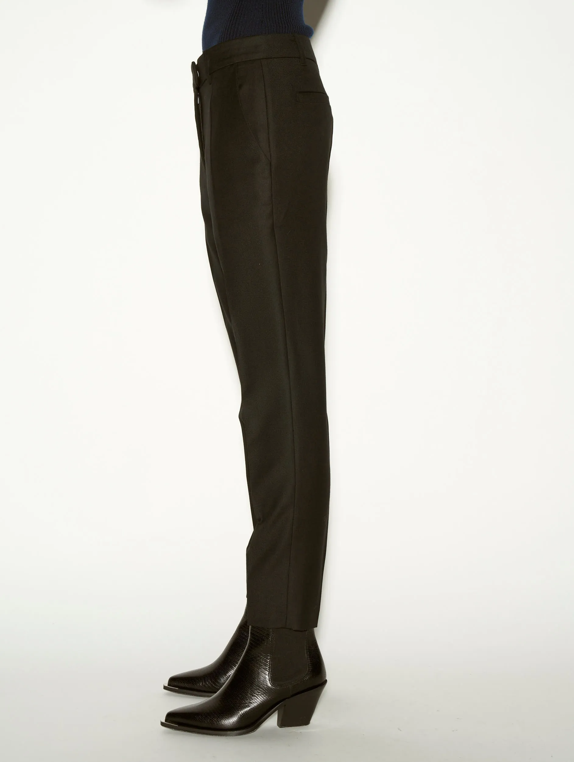 Pantalon de costume Roxy en laine cachemire noir