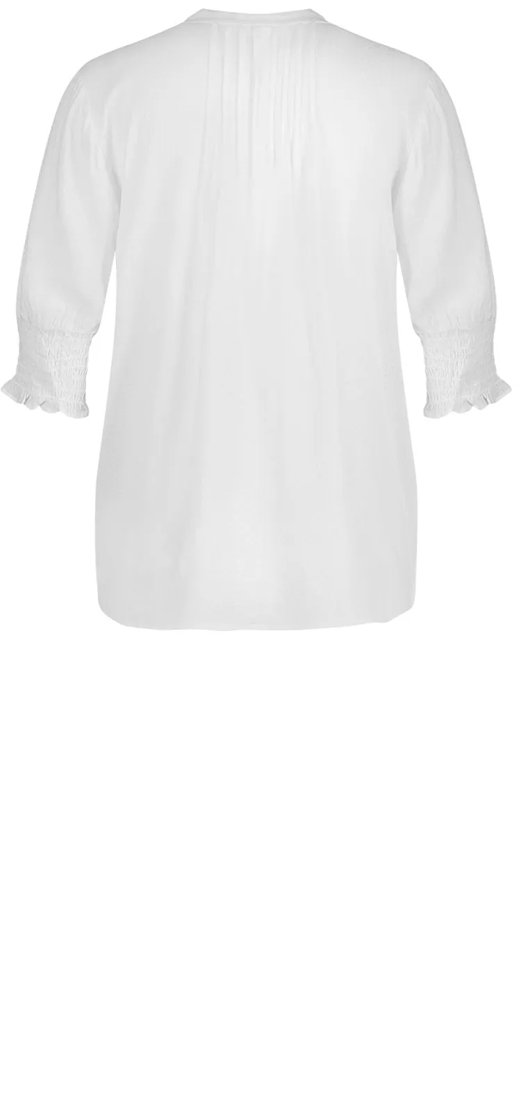 Pleated Short Sleeved Blouse Wit | Optic White