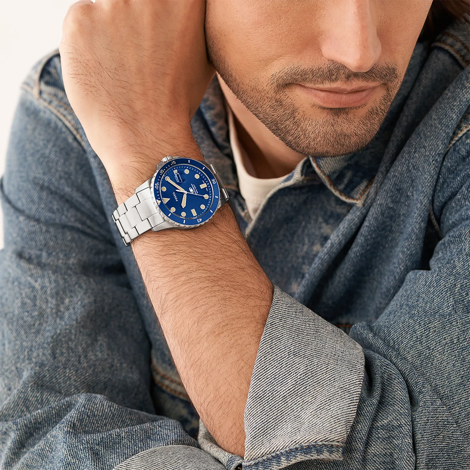 Reloj Fossil Blue Cuarzo Acero Inoxidable Hombre - FS5949