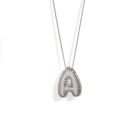 SILVER BALLOON SPARK LETTER NECKLACE