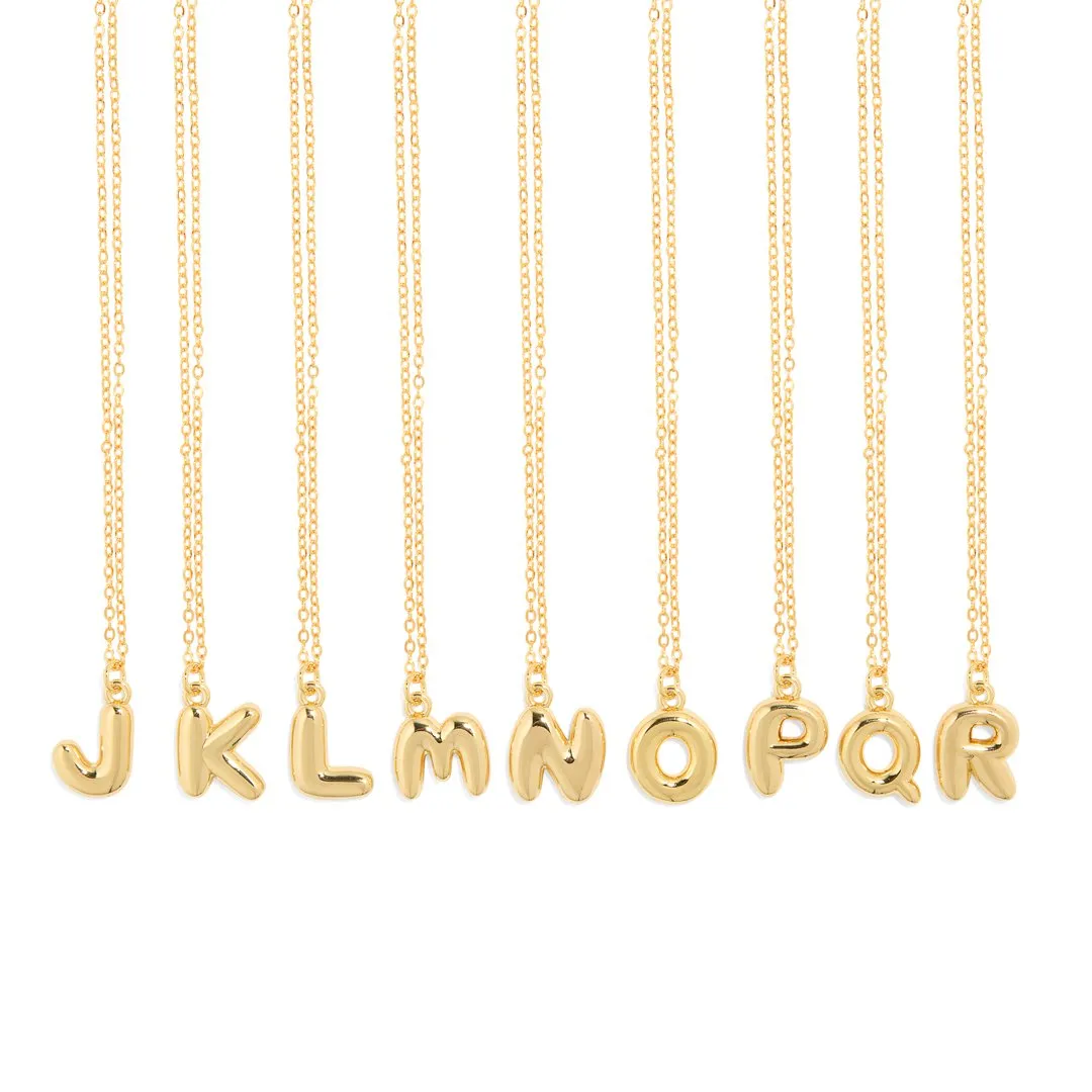 SWEET GOLDEN BALLOON LETTER NECKLACE