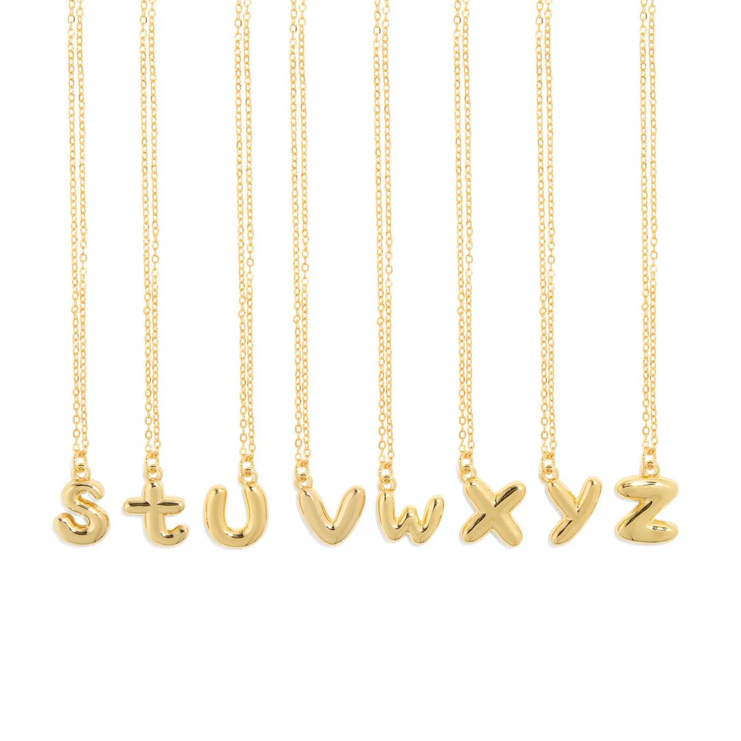 SWEET GOLDEN BALLOON LETTER NECKLACE