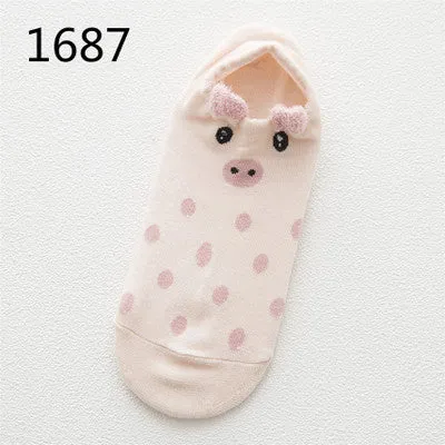 VenusFox Women Casual Soft Animal Cotton Summer Short Socks Boat Socks