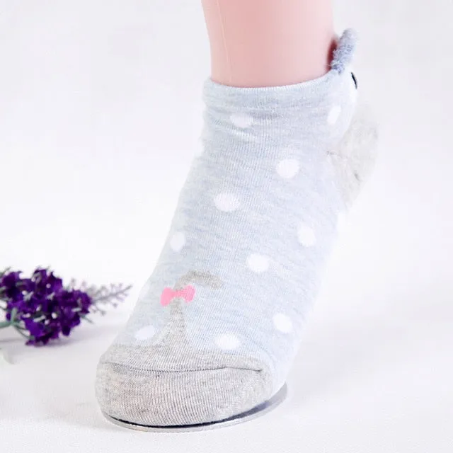 VenusFox Women Casual Soft Animal Cotton Summer Short Socks Boat Socks